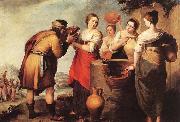 MURILLO, Bartolome Esteban Rebecca and Eliezer oil painting